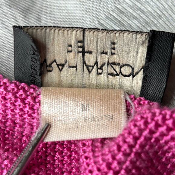 VTG Sarah Arizona Top Blouse Women M 3/4 Flare Sleeve Knit Bright Pink y2K - Picture 5 of 9